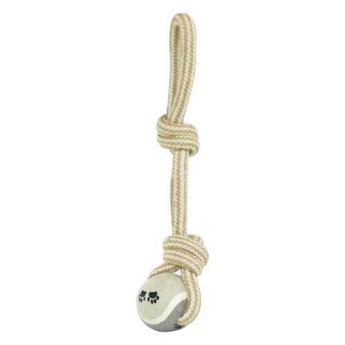 FL7237 Fancy Pets - Juguete de Cuerda para Perro de Doble Nudo con Pelota