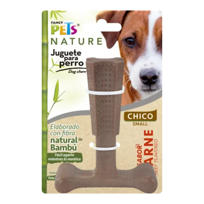 Fancy pets - Juguete para Perro Hueso de Bambú Sabor Carne