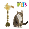 juguete catnip para gato Varita Corazón con Pluma, Las paletas de catnip son uno de los juguetes naturales para gatos más exclusivos que puedes ofrecerle