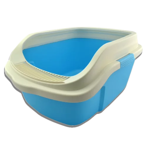 arenero-con-rejilla-cyan Sunny Pets - Arenero para Gatos con Rejilla para Limpieza de Patas