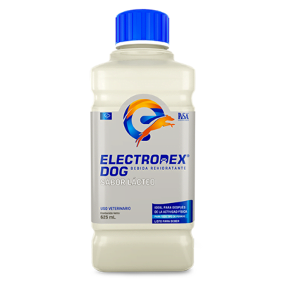 Bebida rehidratante para perro adultos y cachorros, sabor lácteo ELECTRODEX DOG es una bebida rehidratante para perros adultos y cachorros
