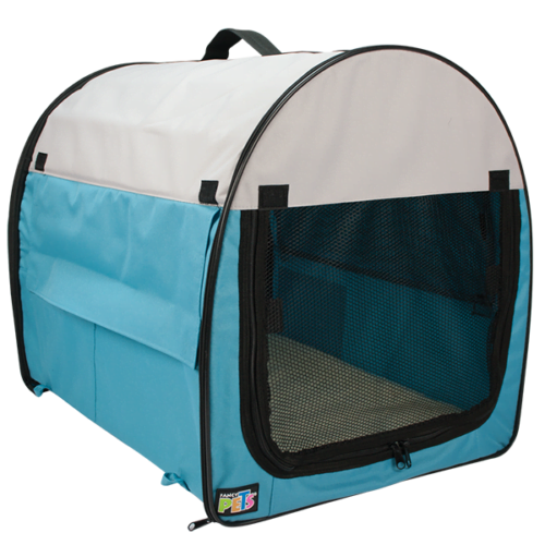 Fancy Pets - Casa Portátil Mediana para Mascotas Azul Cielo