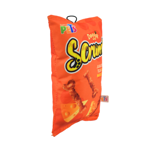 FL8277_F Fancy Pets - Juguete de Tela Doggie Scrunch Queso para perros