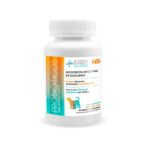 Medical Solutions - Probioticos Tabletas Masticables para Perros y Gatos Medical Solutions - Probioticos Tabletas Masticables para Perros y Gatos